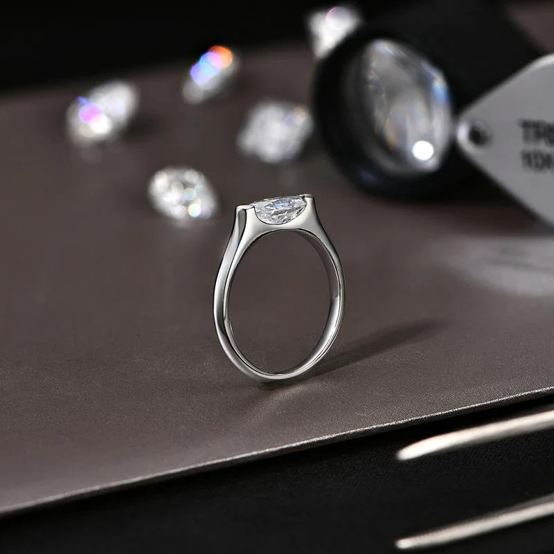 Hailey Playa Dünner Ring | Weißgold