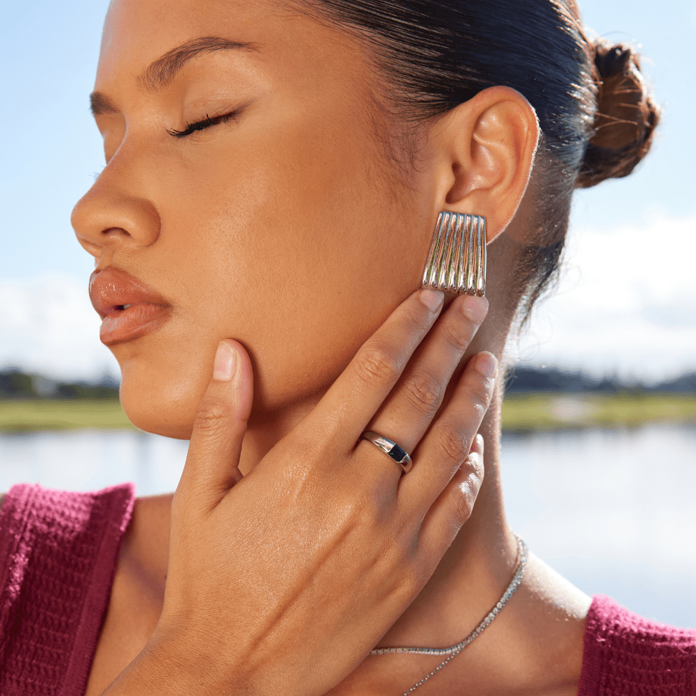 Ember – Silberner Ring mit Smaragd