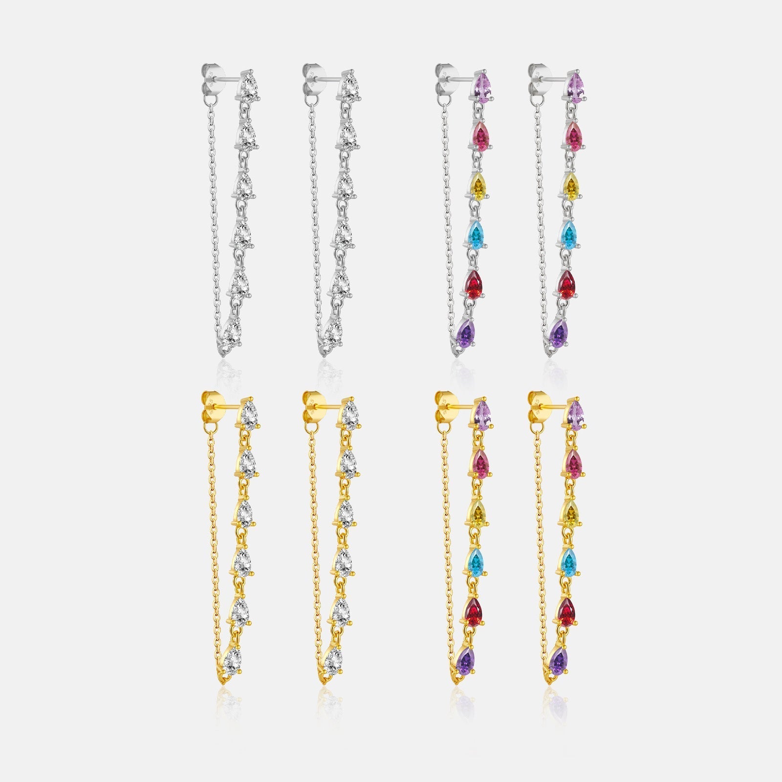 Isla Tropfenohrringe - Optionen Platin und Gold