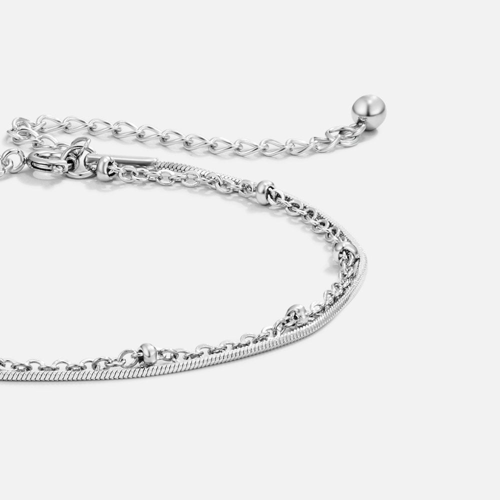 Pia – Silbernes Mehrlagiges Armband