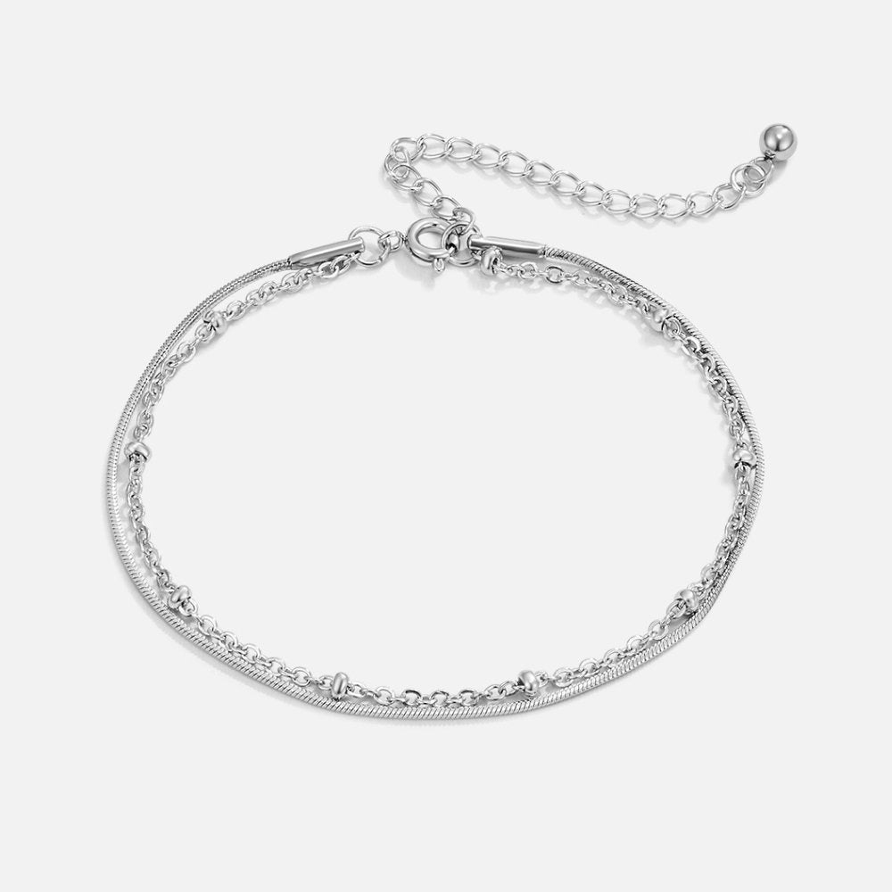 Pia – Silbernes Mehrlagiges Armband