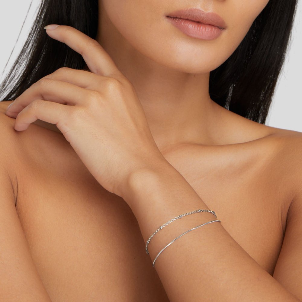 Pia – Silbernes Mehrlagiges Armband