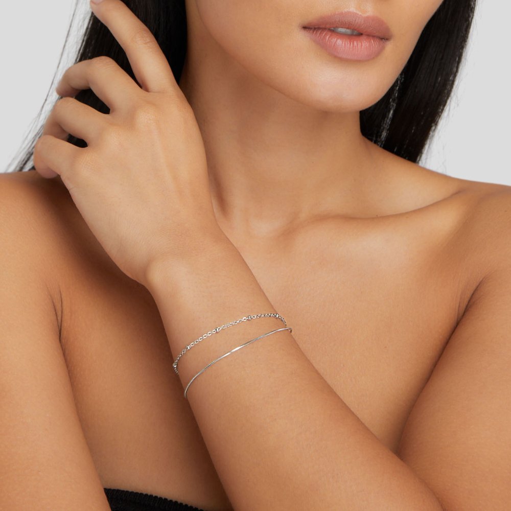 Pia – Silbernes Mehrlagiges Armband