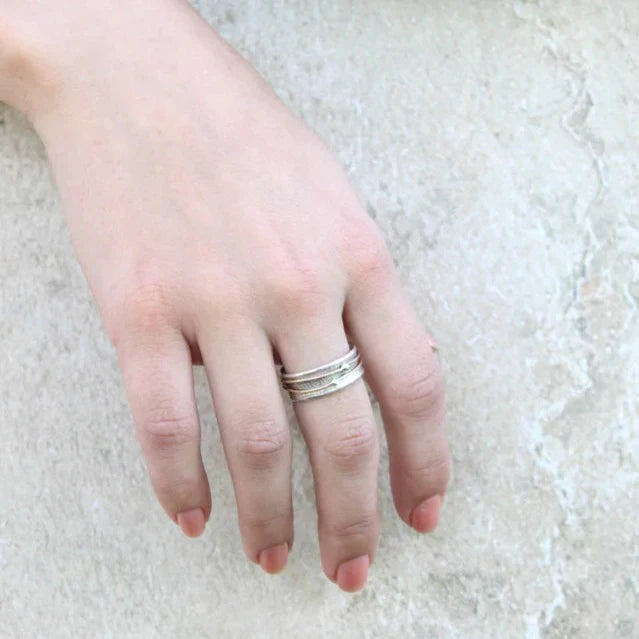 Shine – Vintage-Ring aus Silber mit Goldschicht
