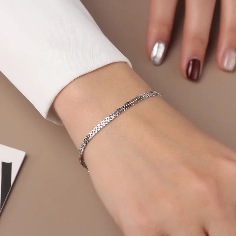 Silvia Tennisarmband - Silber