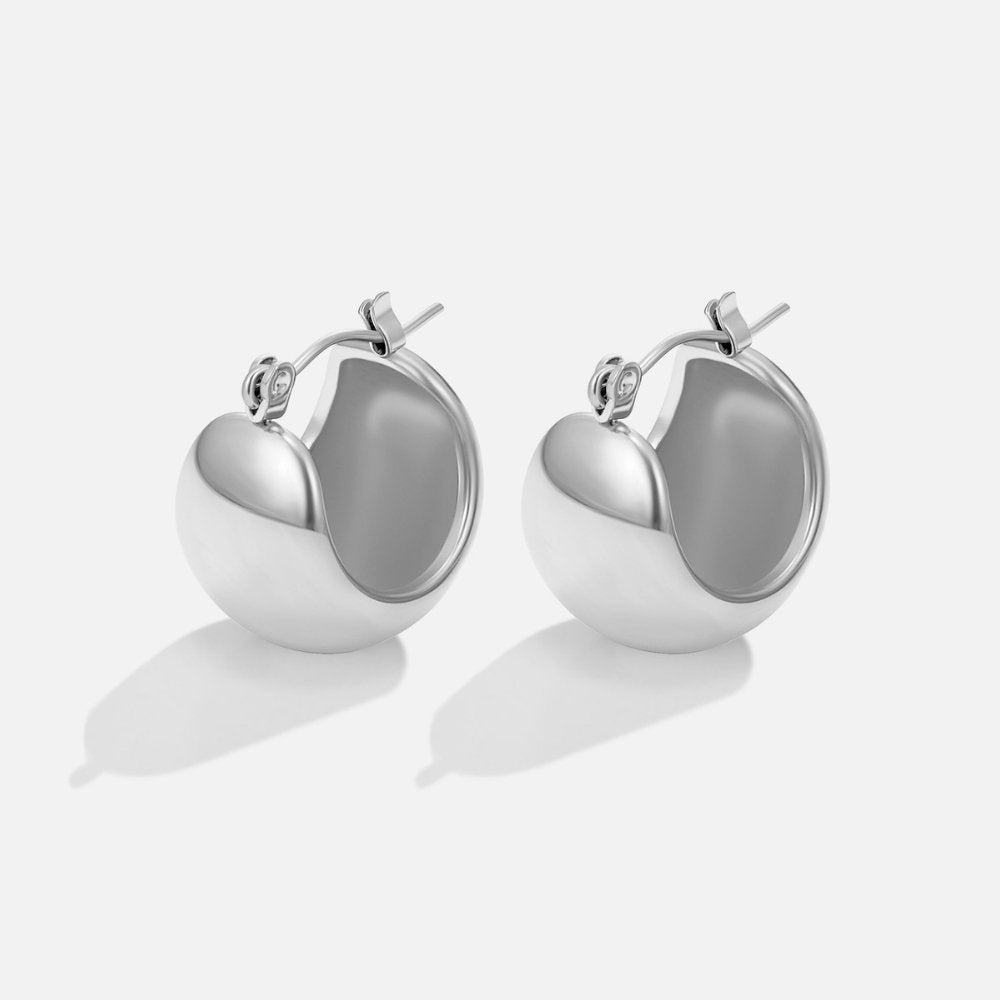 Tara – Silberne Chunky Creolen