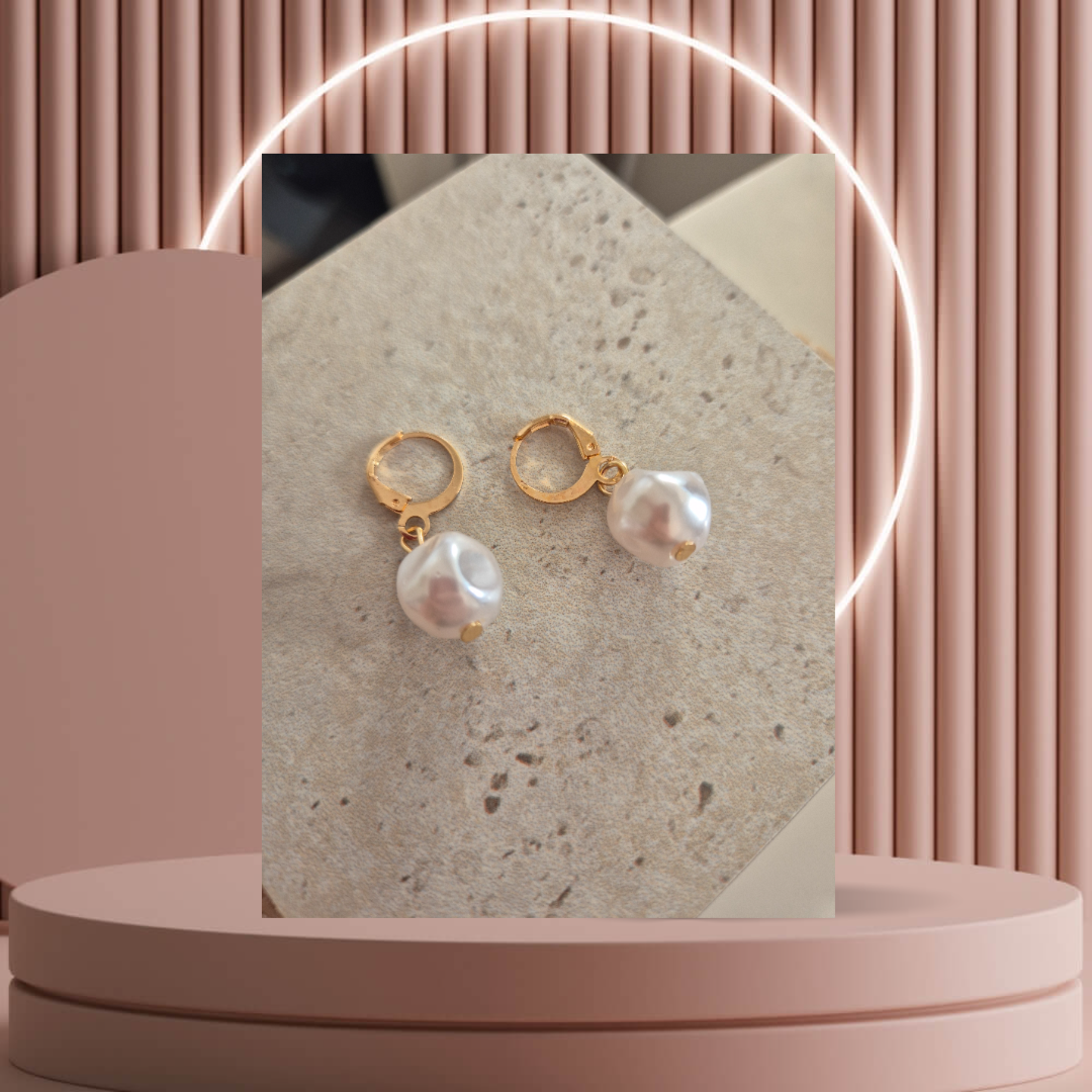 Samia Ohrringe - Gold und Perlen