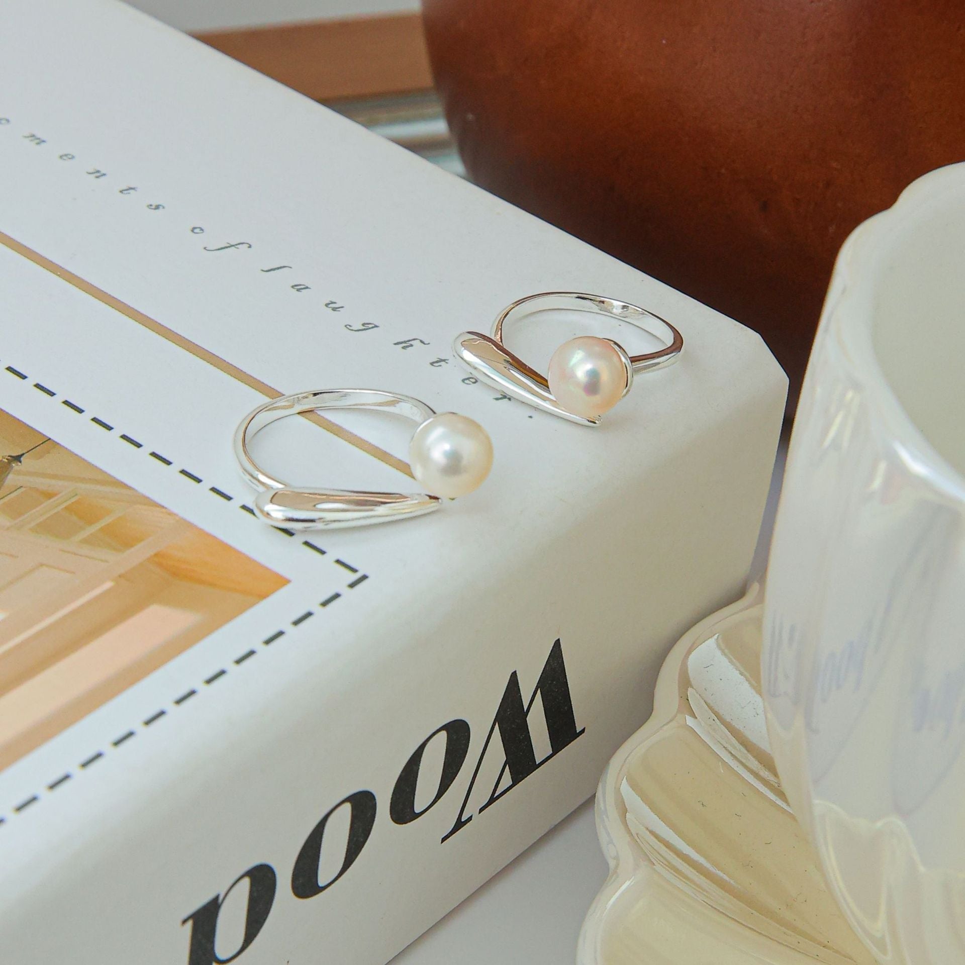 Silber Interlocking Perlen Ring