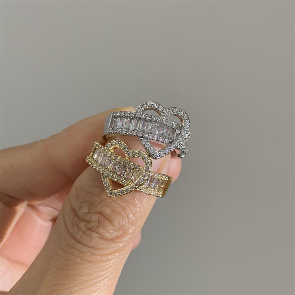 Designer Herz Zirkonia Ring