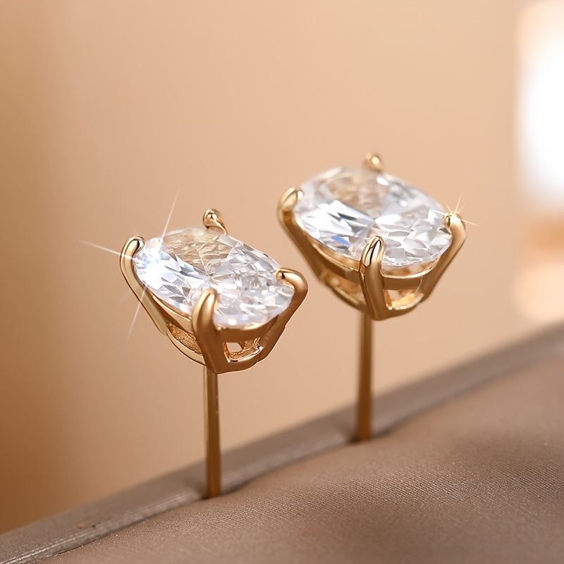 Kleiner vierzackiger ovaler synthetischer Zirkon