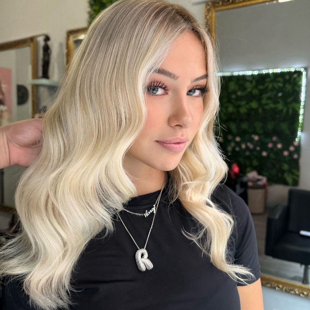 Bubble Initial Diamond Halskette