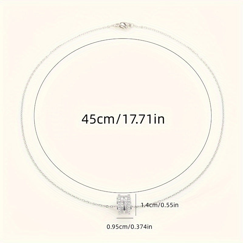 Elegante Geometrische Halskette – Funkelnder Zirkonia