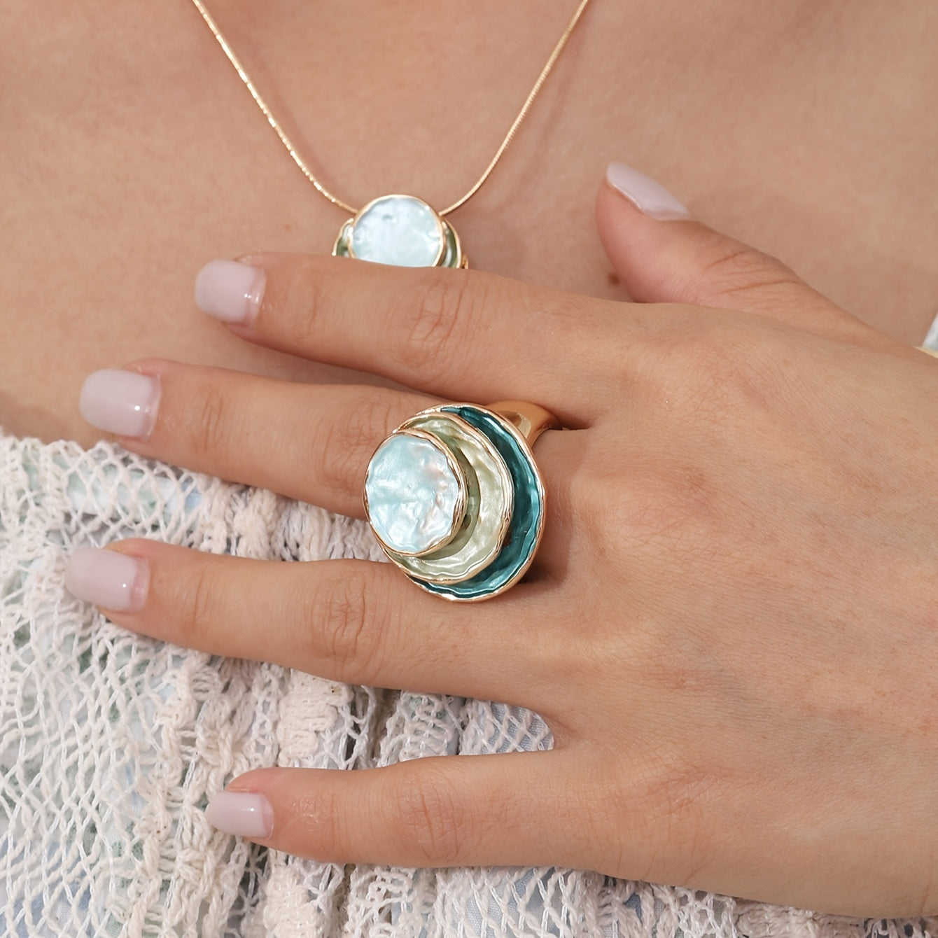 Boho-Dreifachlagen-Ring
