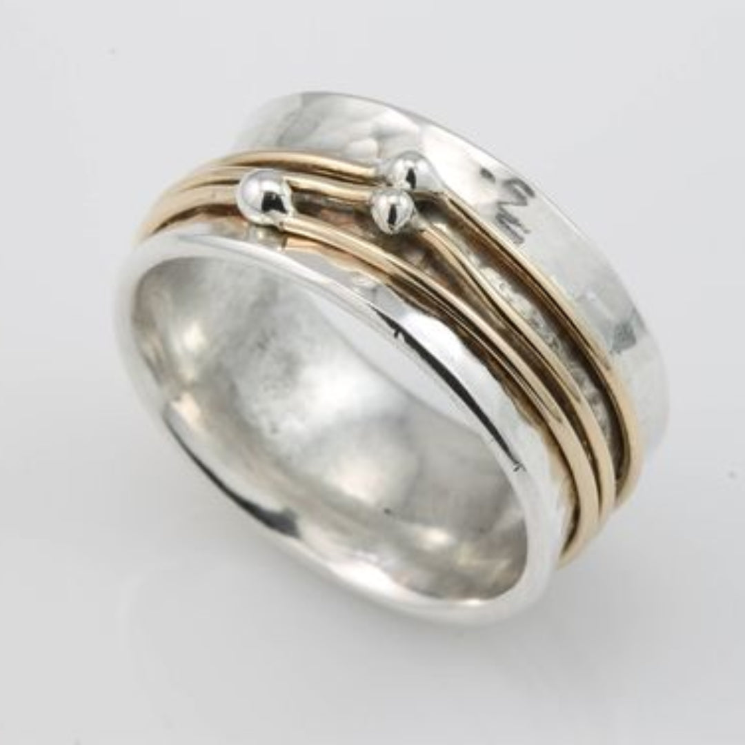 Shine – Vintage-Ring aus Silber mit Goldschicht