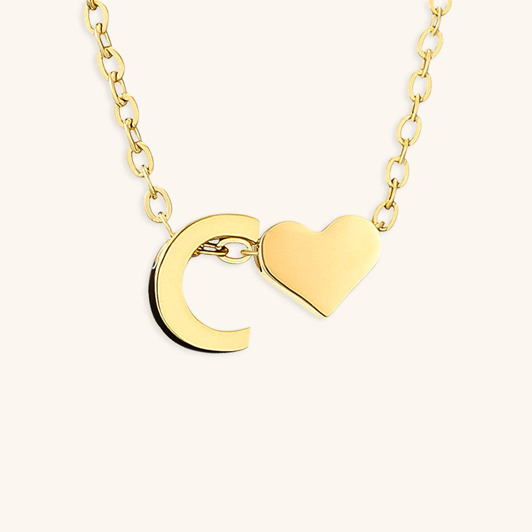 Ria Initial Letter Gold Halskette