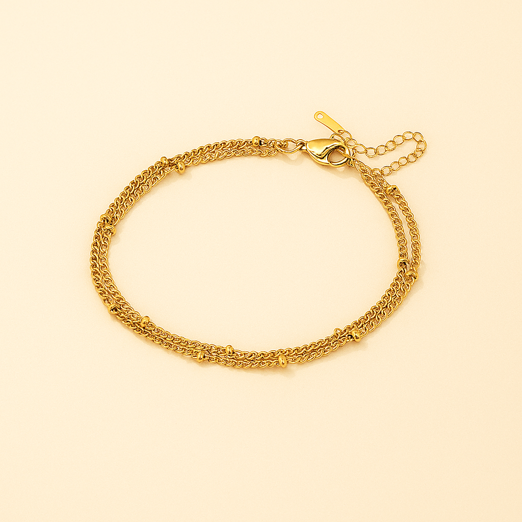 Elegantes minimalistisches Perlenkettenarmband - einfach und vielseitig