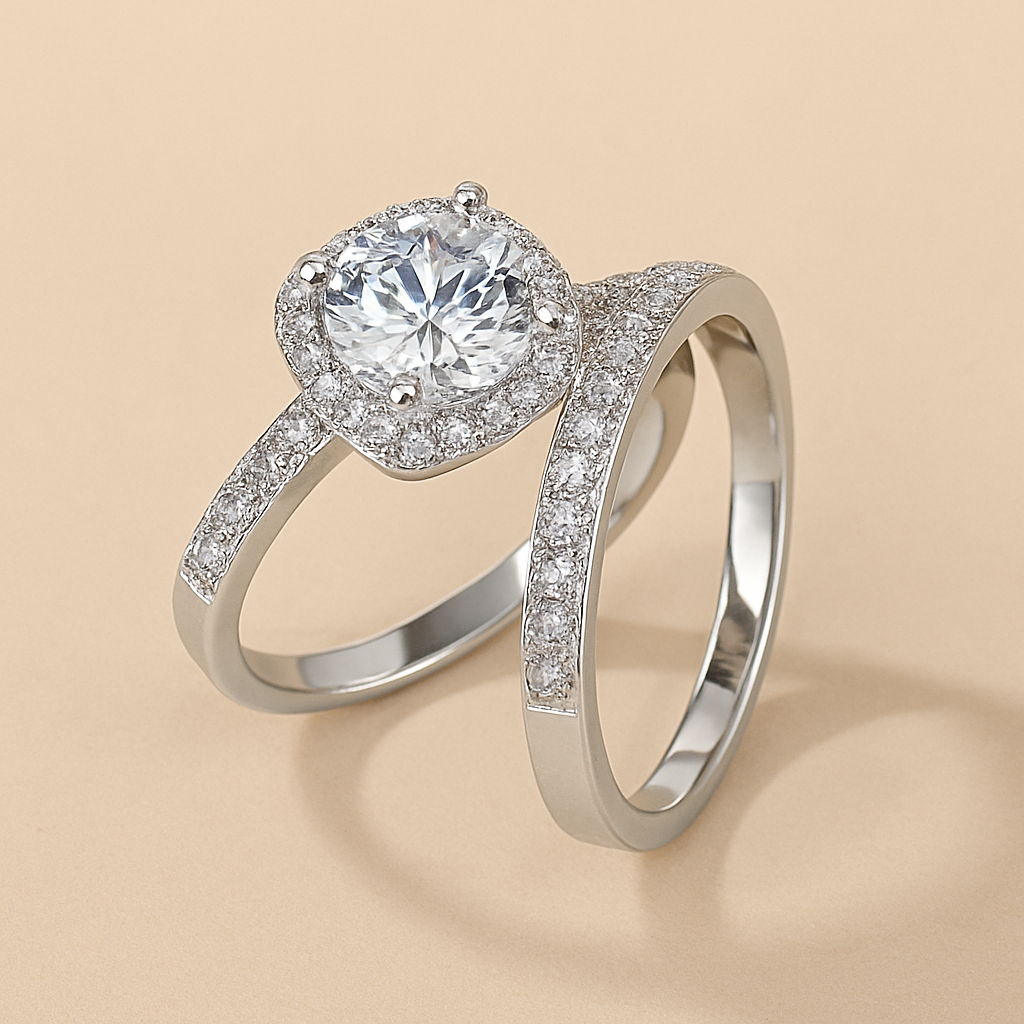 Luxus Intarsien Ring Set für Frauen Set