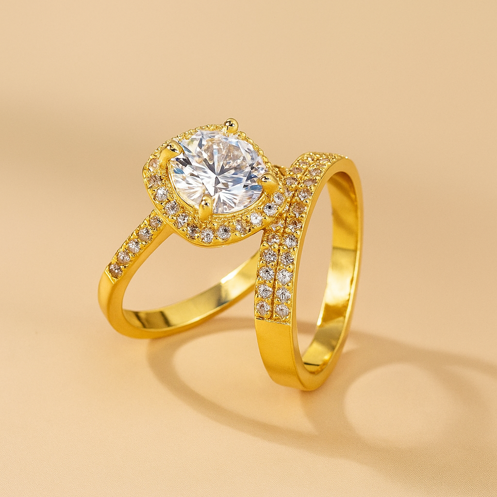 Luxus Intarsien Ring Set für Frauen Set