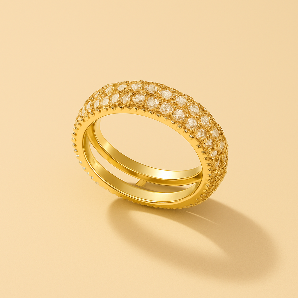 Luxuriöser Unisex Avant-Garde Ring für Männer und Frauen