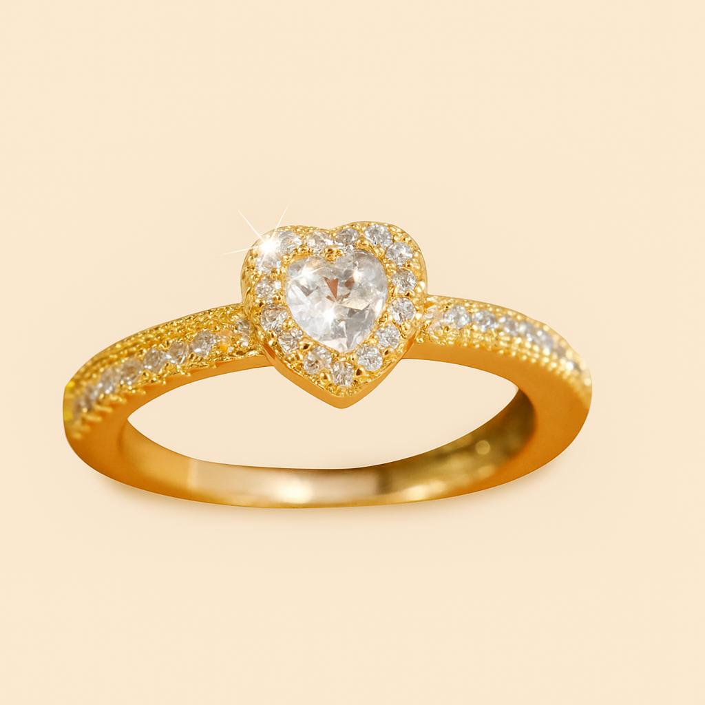 Luxuriöser herzförmiger Ring mit kubischem Zirkon - Women's Promise