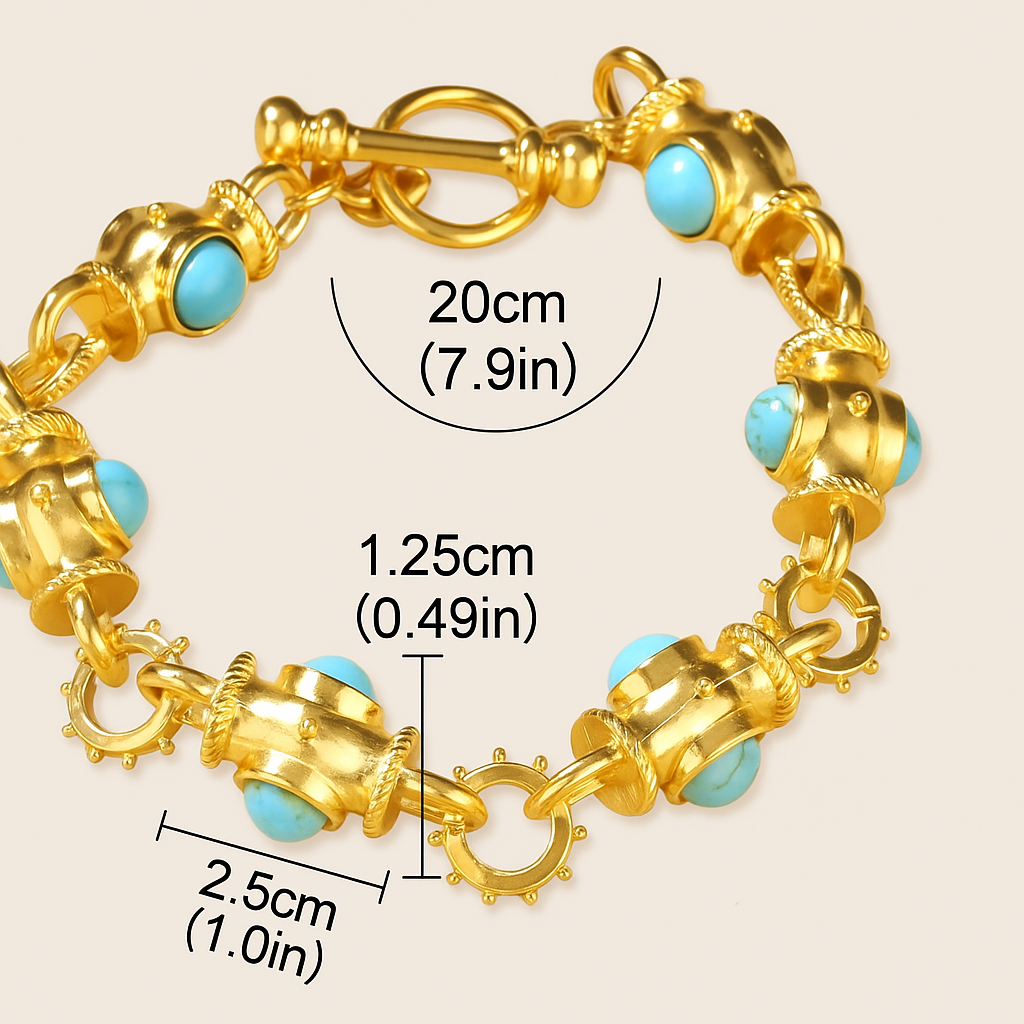 Boho-Türkis-Gliederarmband