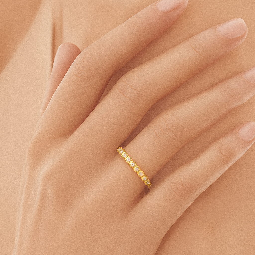 Luxuriöser Runder Zirkonia-Ring