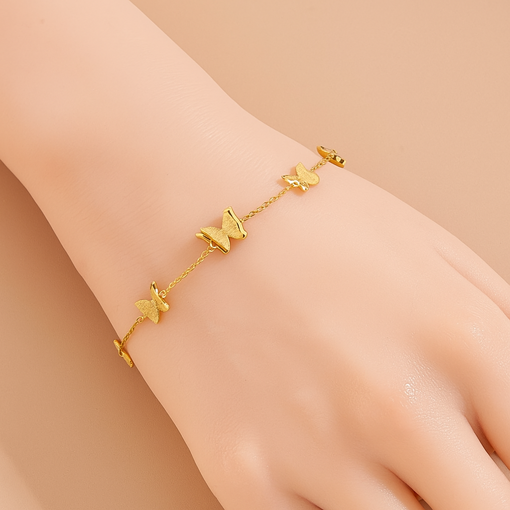 Elegantes Goldenes Schmetterlingsarmband – Feiner Schmuck für Frauen