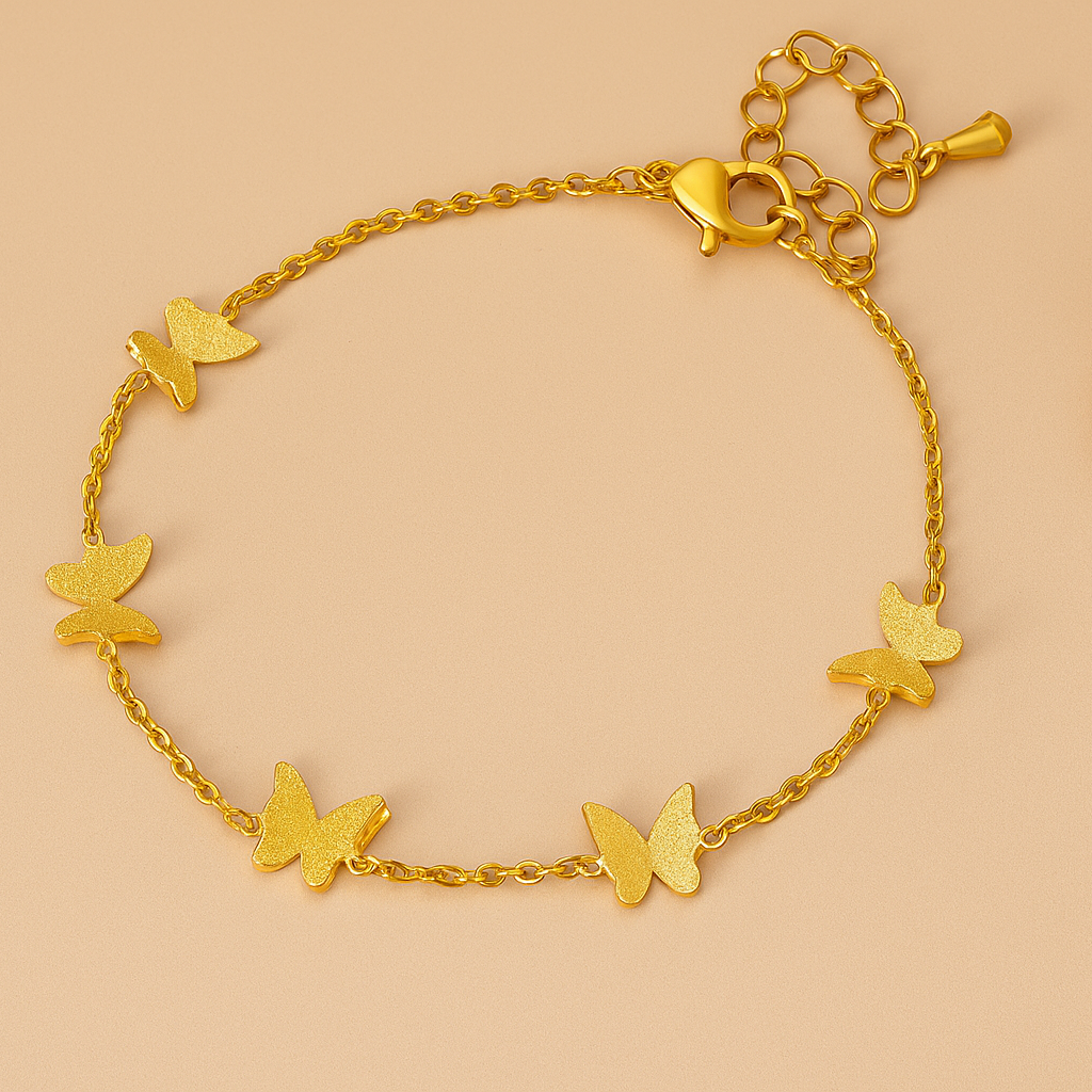 Elegantes Goldenes Schmetterlingsarmband – Feiner Schmuck für Frauen