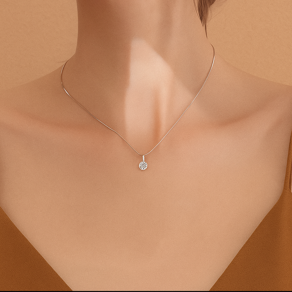 Geometrische Strass-Anhänger-Halskette – Schlüsselbeinkette für Frauen