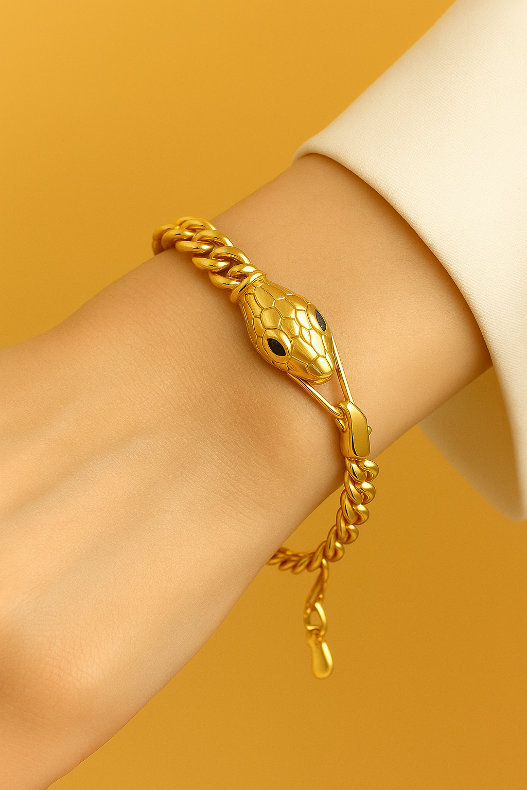 Geformtes Tierkreiszeichen-Schlangenarmband für Frauen - antikes Metall