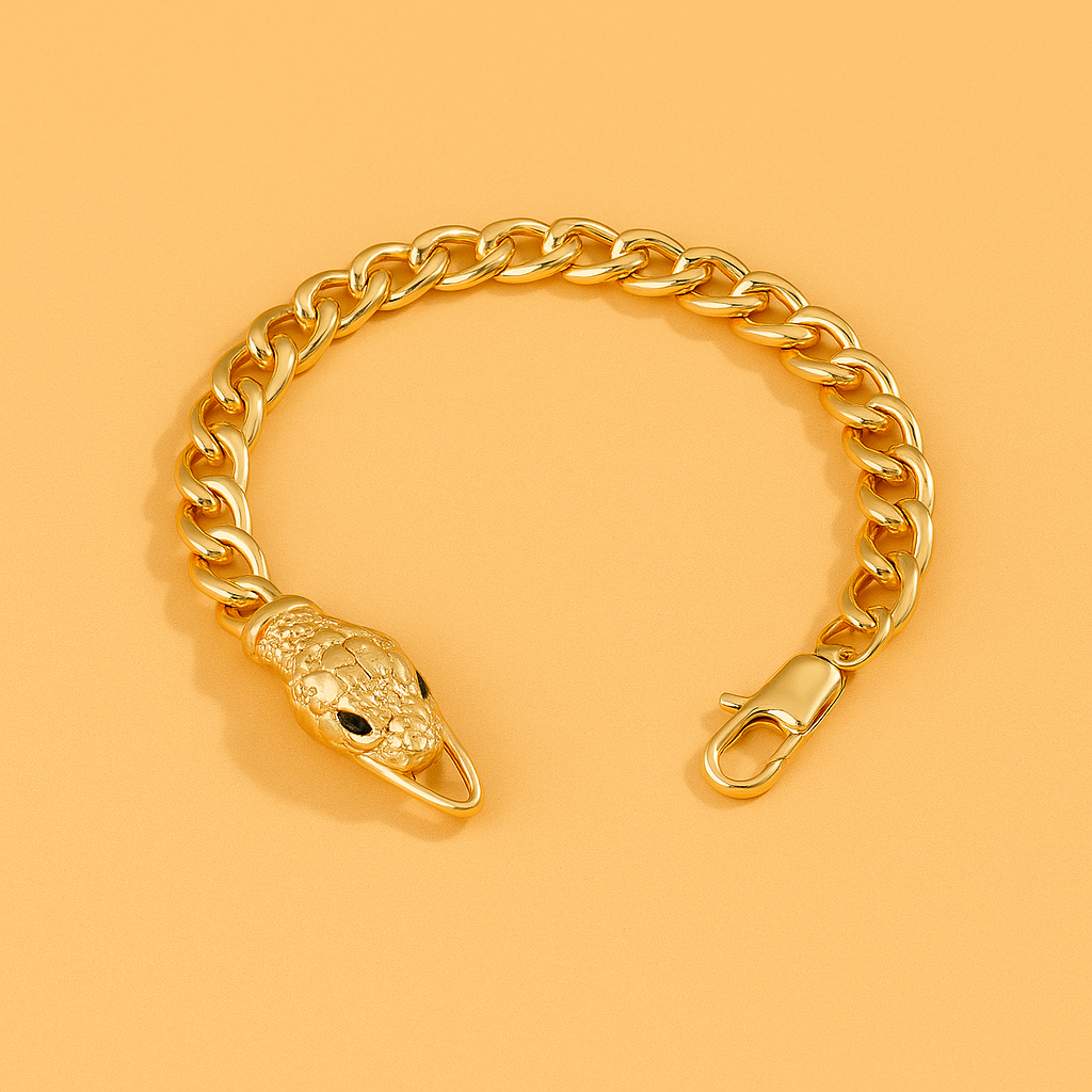 Geformtes Tierkreiszeichen-Schlangenarmband für Frauen - antikes Metall