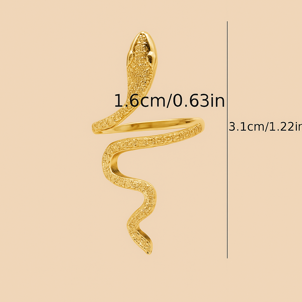 Zirkonia Schlangenring - Schick & Verstellbar