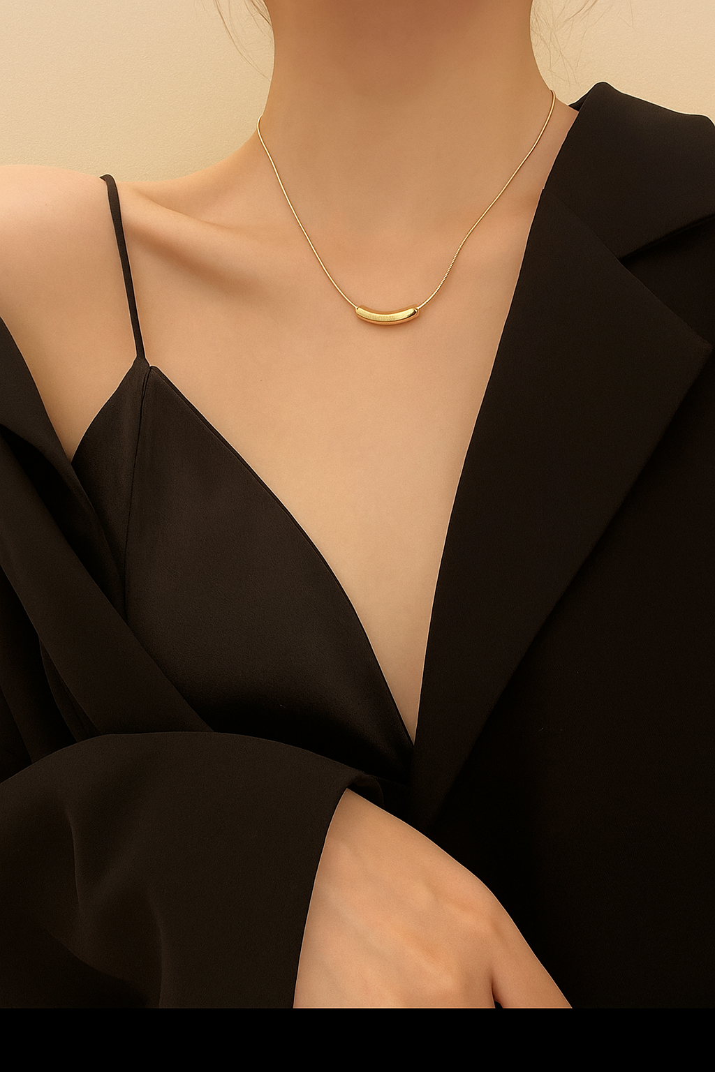 Minimalistische Geometrische Gouden Ketting - Elegante Collarbone Ketting