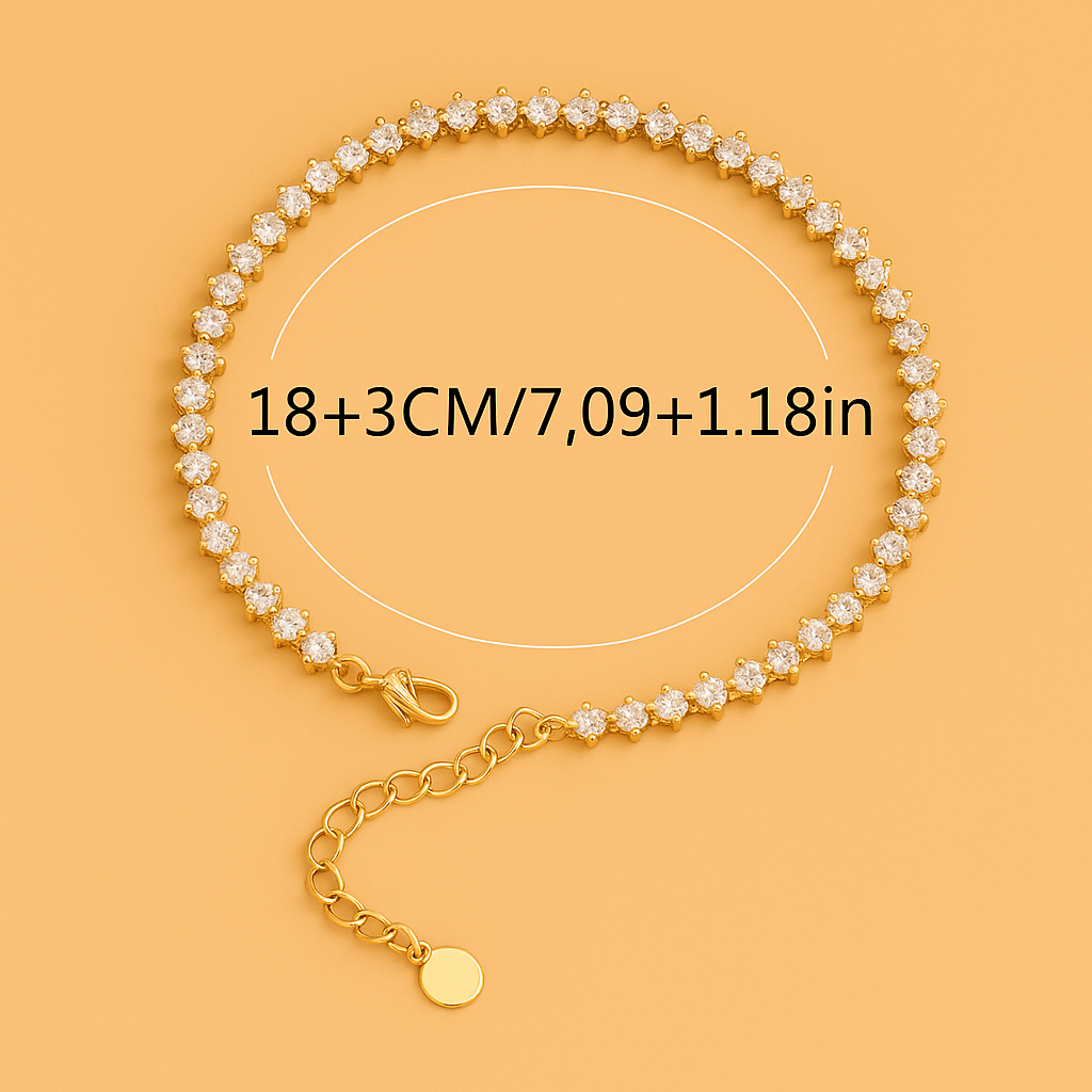 Damesarmband met Synthetische Zirkonia – Sprankelend Design
