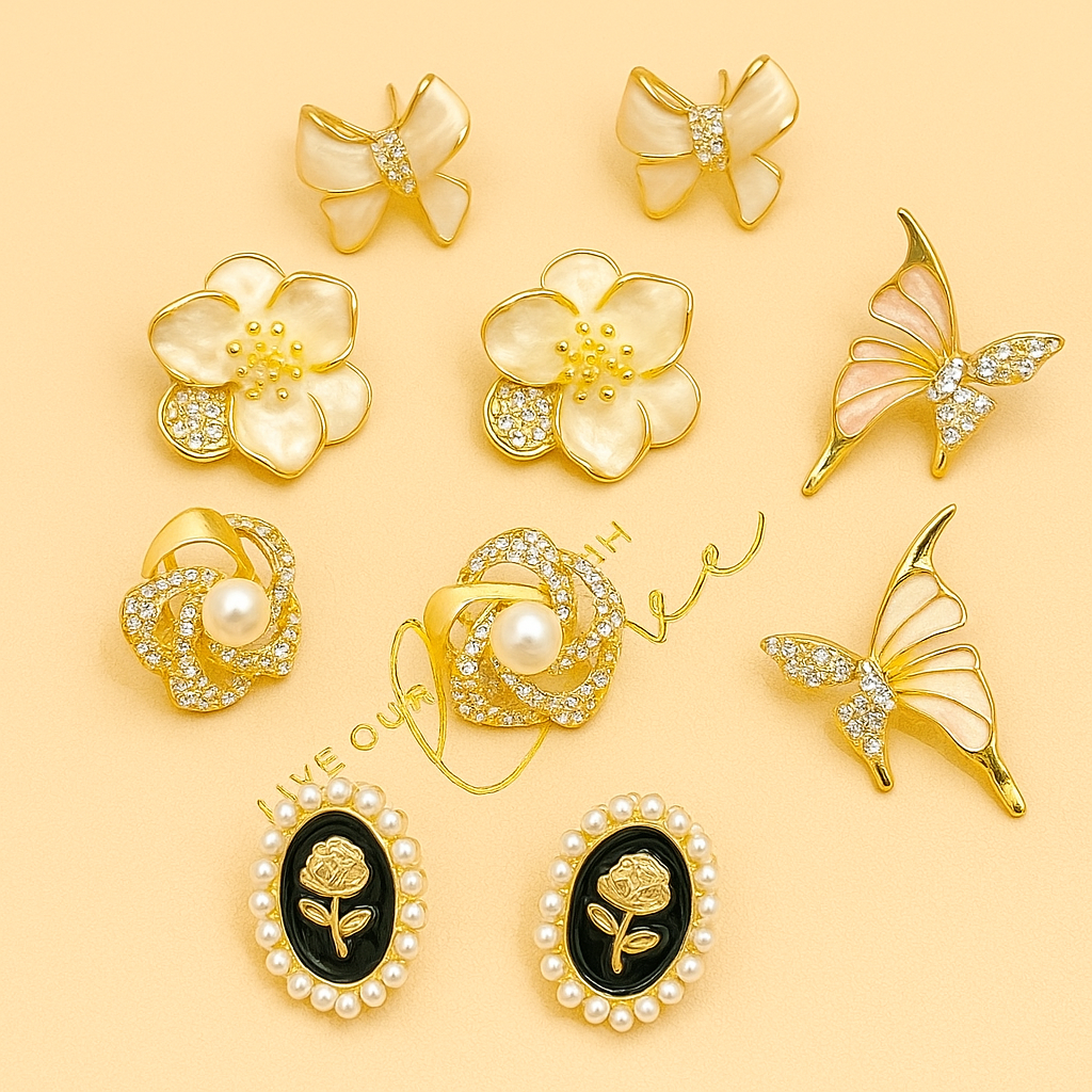 Lera - Elegante Ohrringe im 5er-Set mit zeitlosem Design