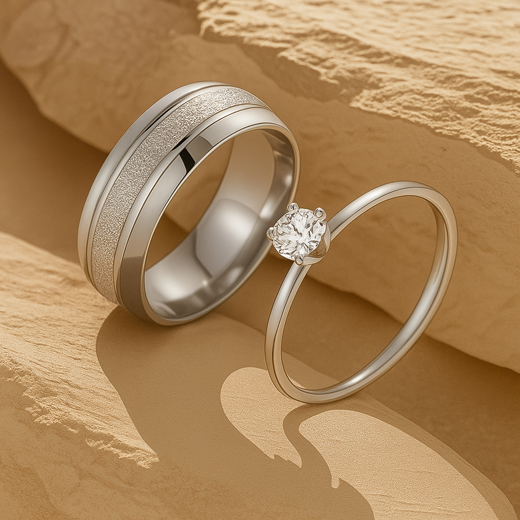 2-Piece Matching Rings - Schmuck für Paare