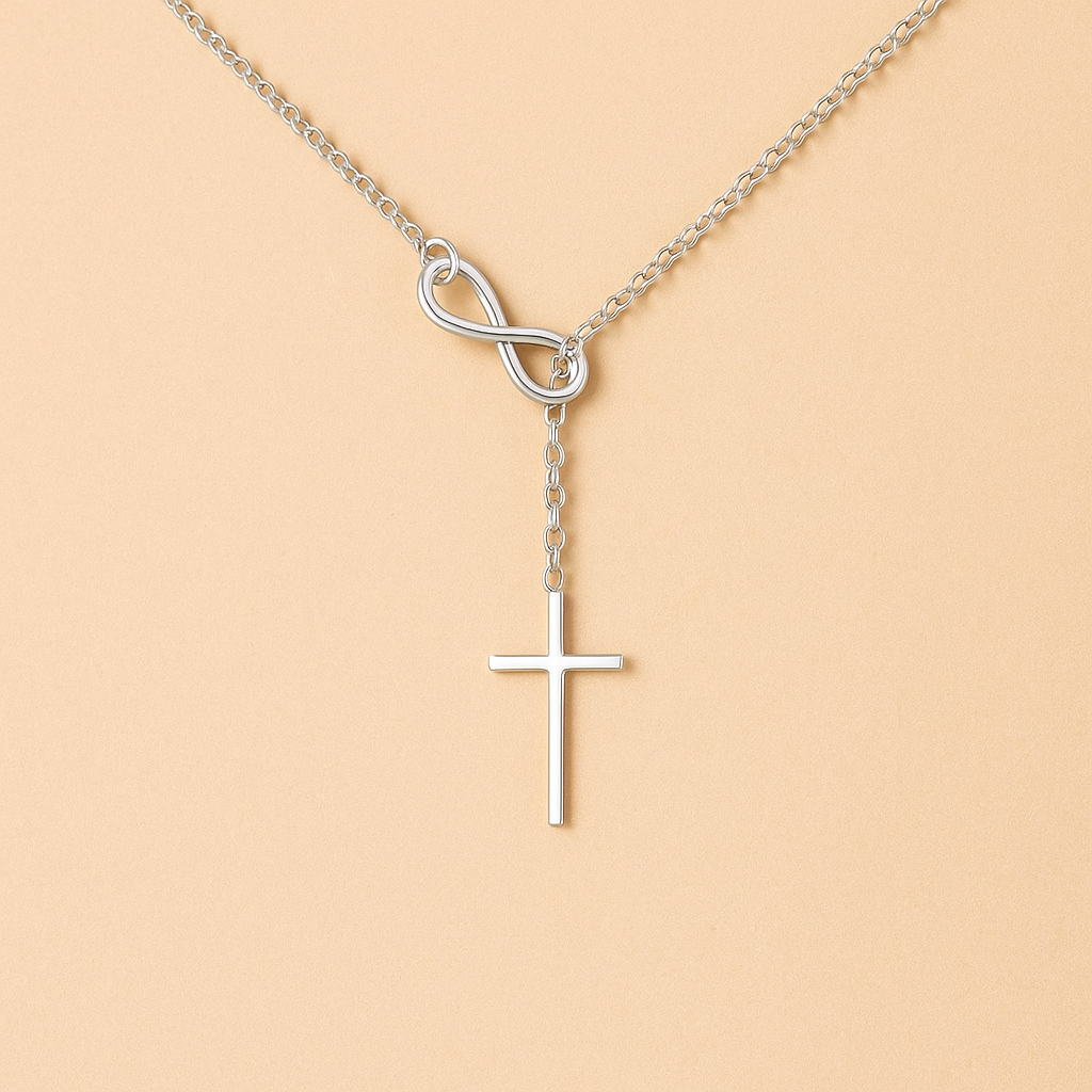 Infinity Cross Halskette - Chic Gold Symbol Schmuck