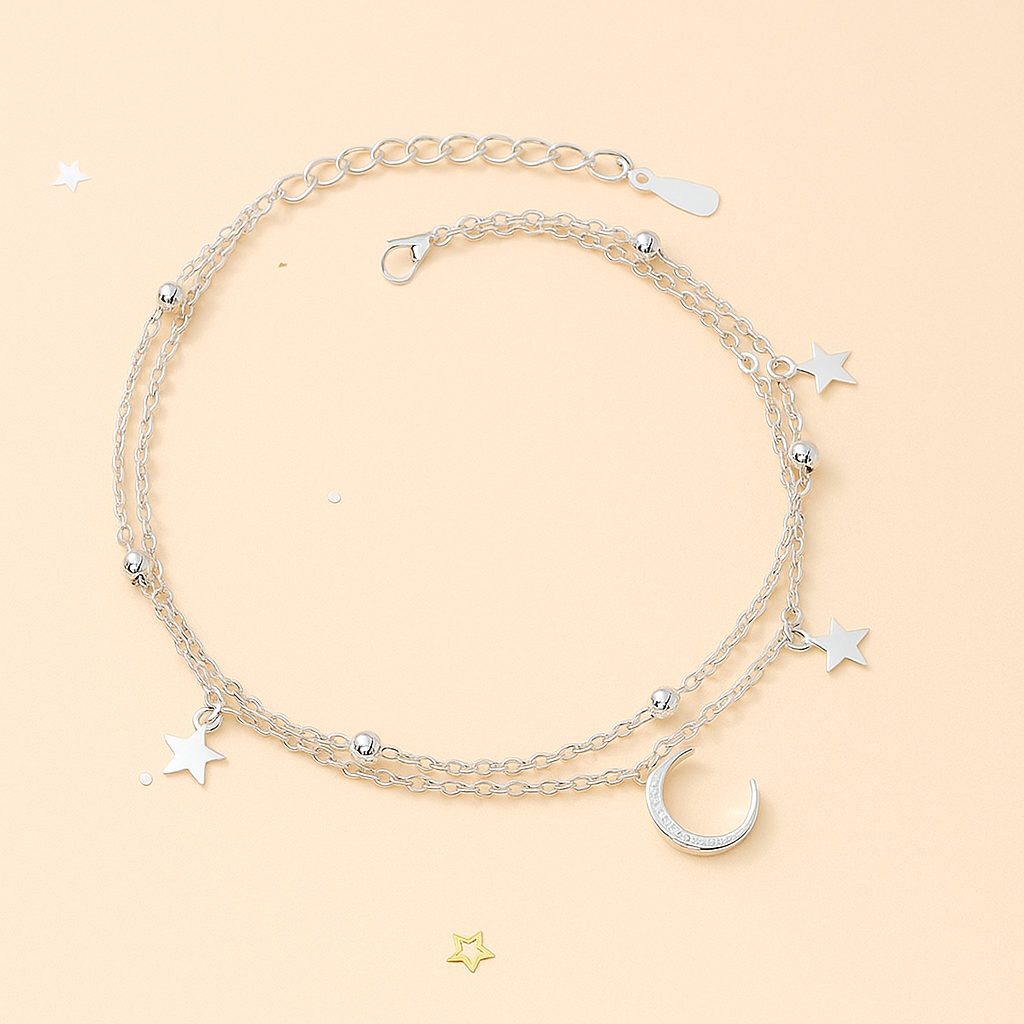 Verstellbare Kette mit synthetischem Zirkonia für Damen