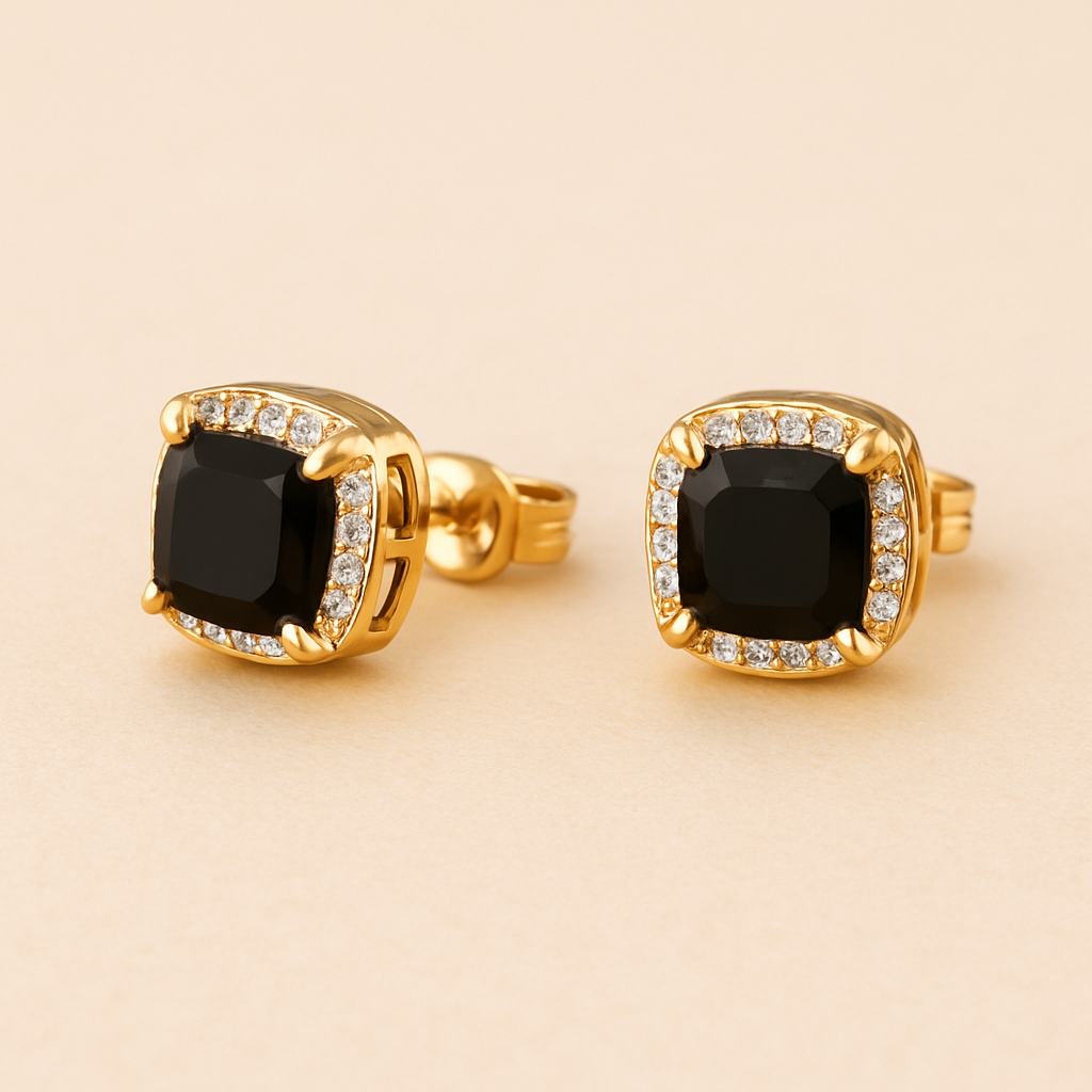 Retro Quadratische 6mm High-End Vielseitige Ohrringe