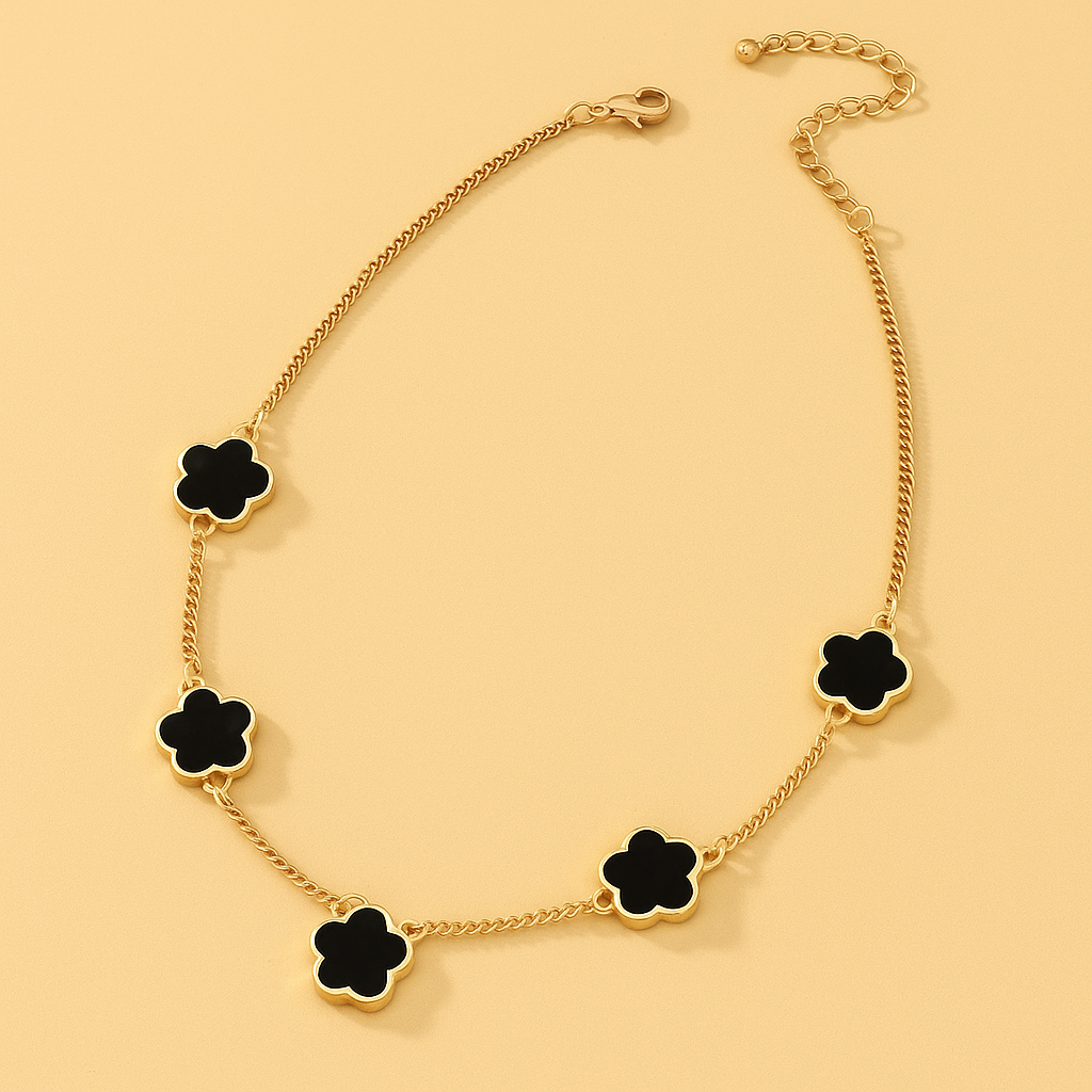 Elegante florale Anhänger-Halskette für Frauen