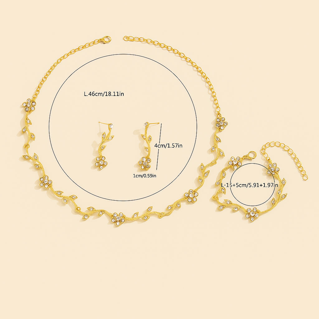Luxuriöses 3-teiliges Schmuckset