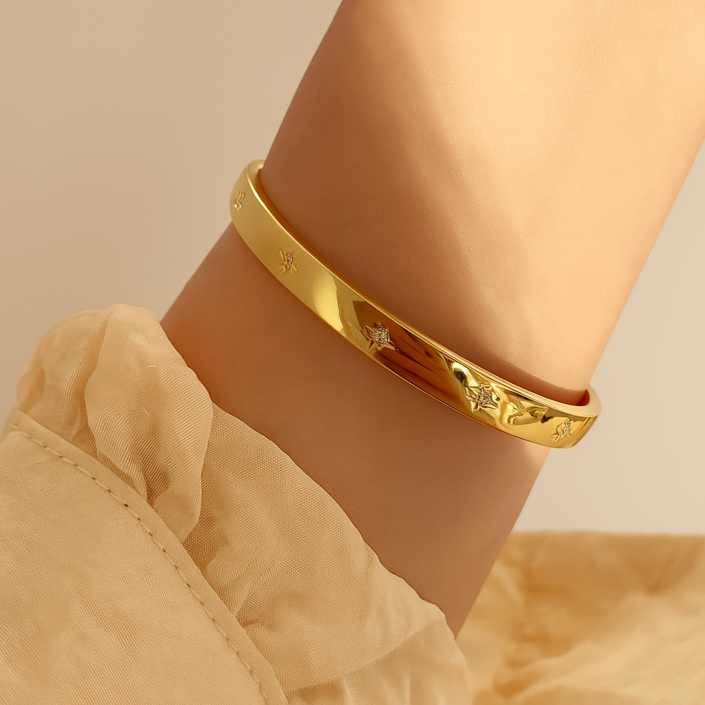 Exquisites funkelndes Stern-Zirkonia-Armband