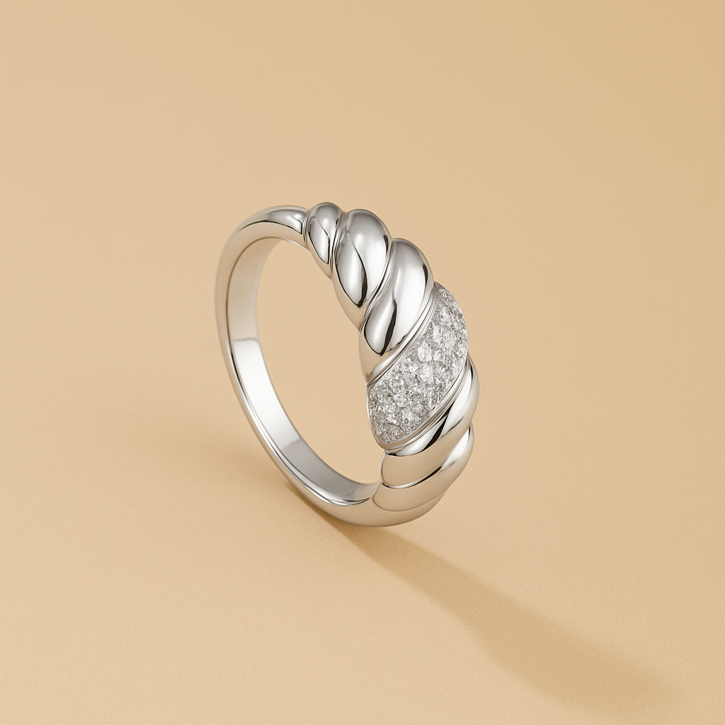 Exquisiter Croissant Ring - Leichter Luxus Damen Accessoires
