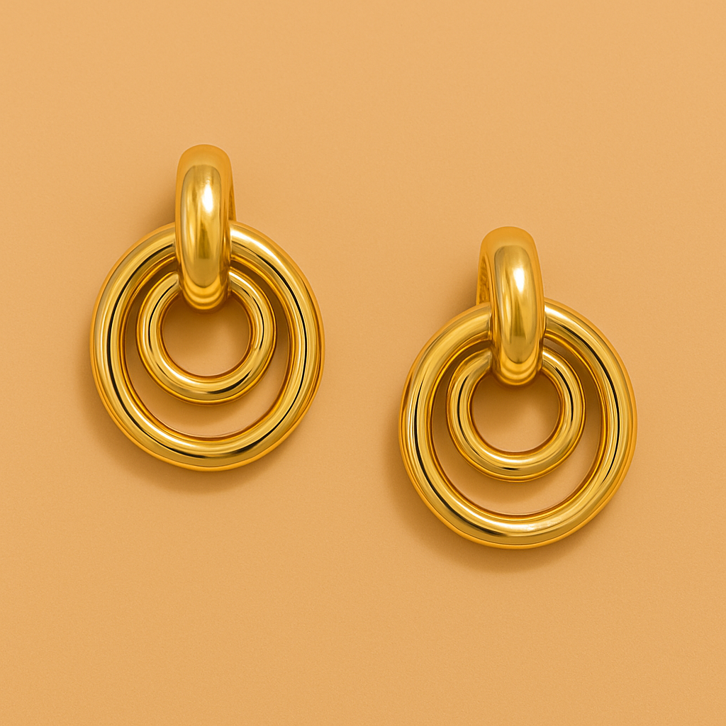 Vintage Gold Geometrische Ohrstecker für Frauen