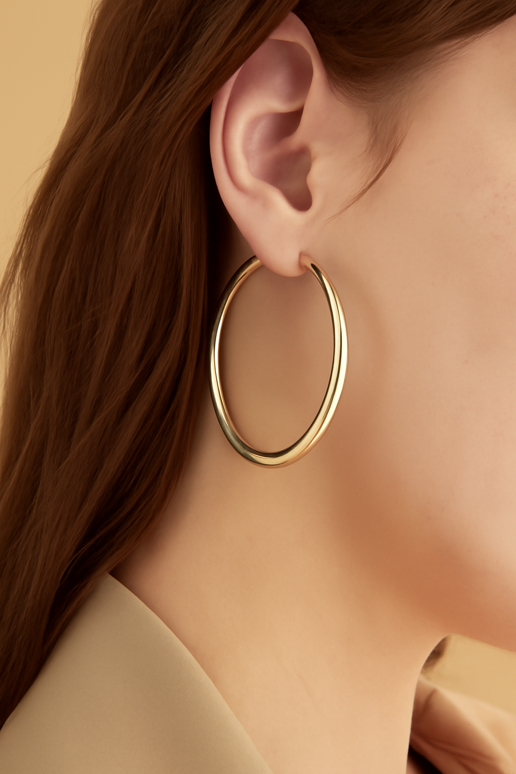 Zeitlose große Kreis-Ohrringe