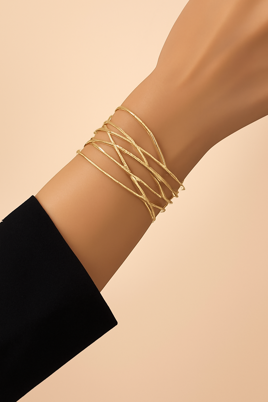 Schickes geometrisches offenes Manschettenarmband für Frauen