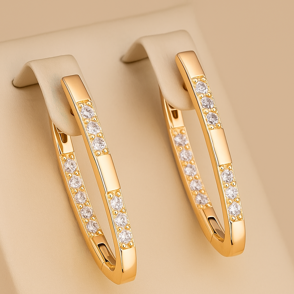 Elegante weiße Cubic Zirkonia Ohrringe - Zeitloser Luxus