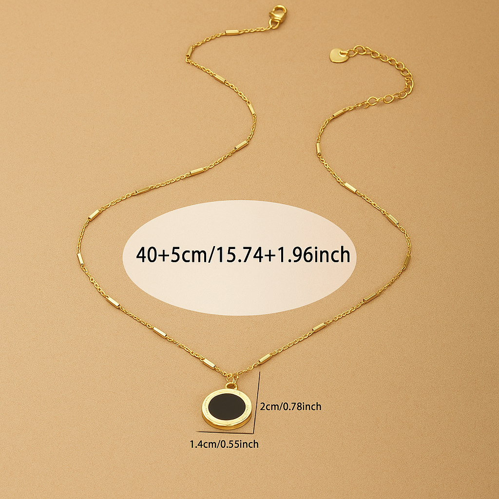 Elegante römische Kleiderbügel-Halskette - Klassischer Vintage-Stil