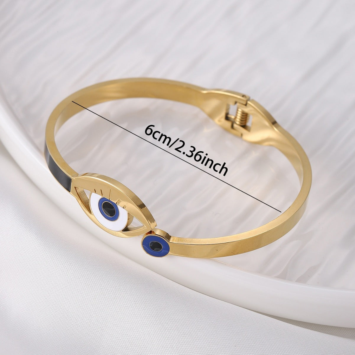 Emilia Armreif - Böses Auge - Gold - Titanium Stahl