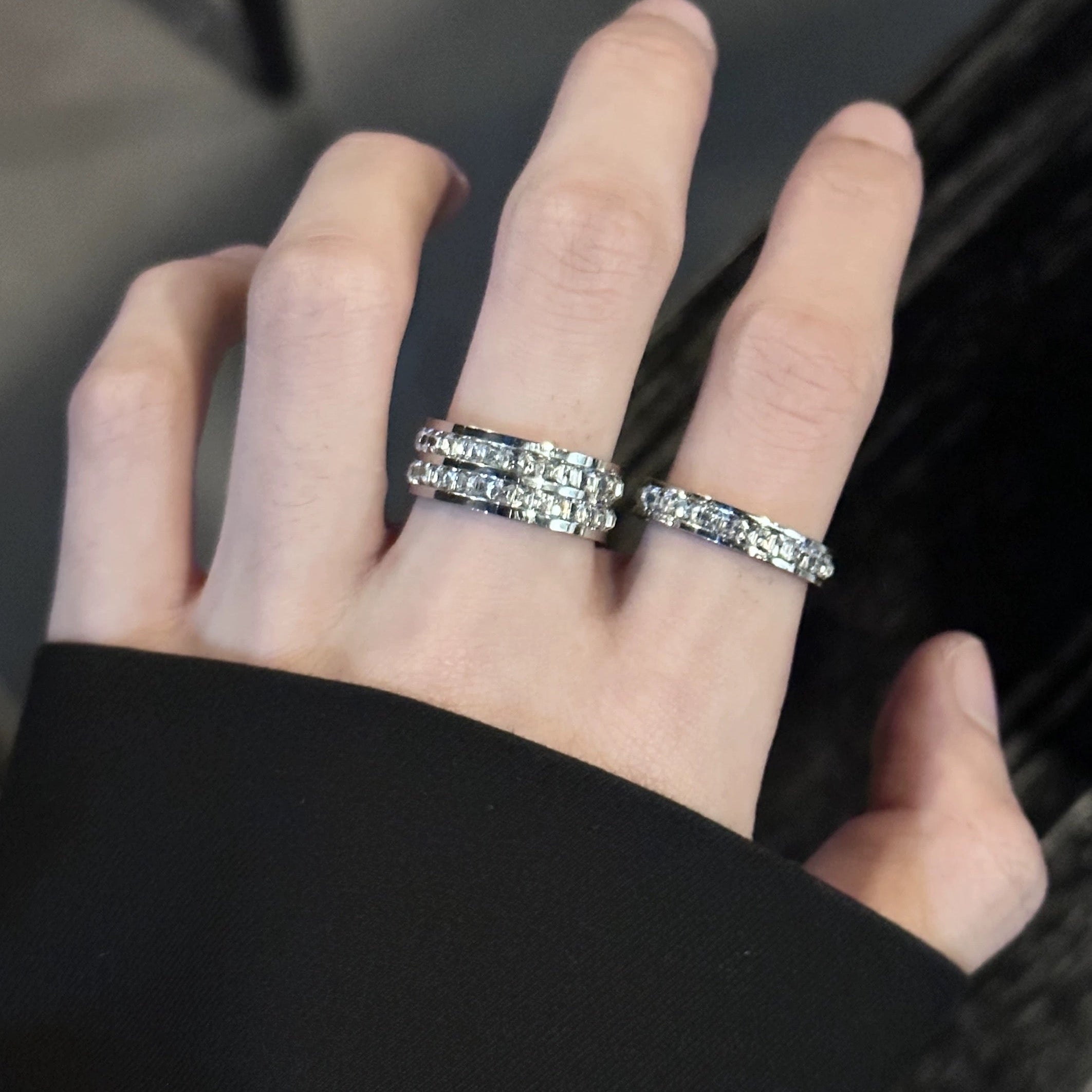 Volldiamant-Ring aus Titan